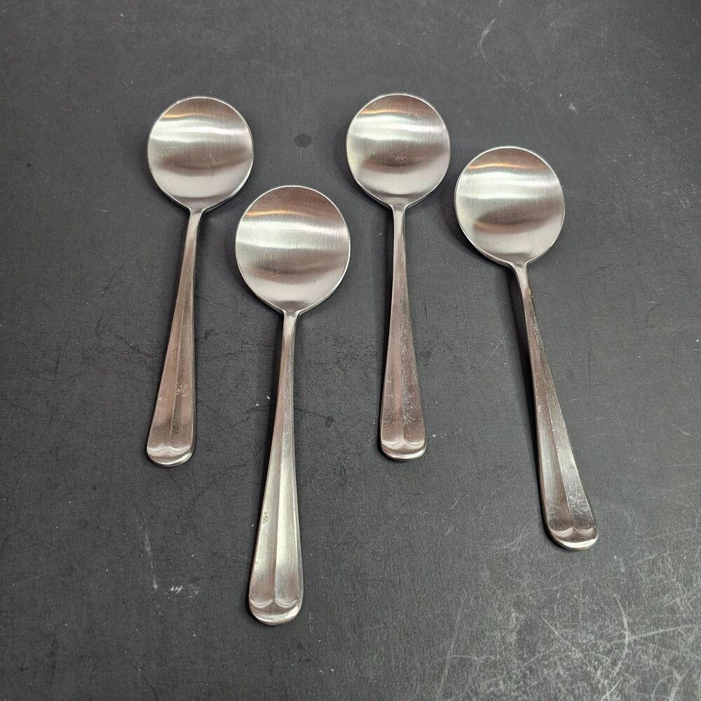 Supreme Cutlery Towle Liberty Bell Stainless Soup Spoons Set of 4 6 3/4" Japan